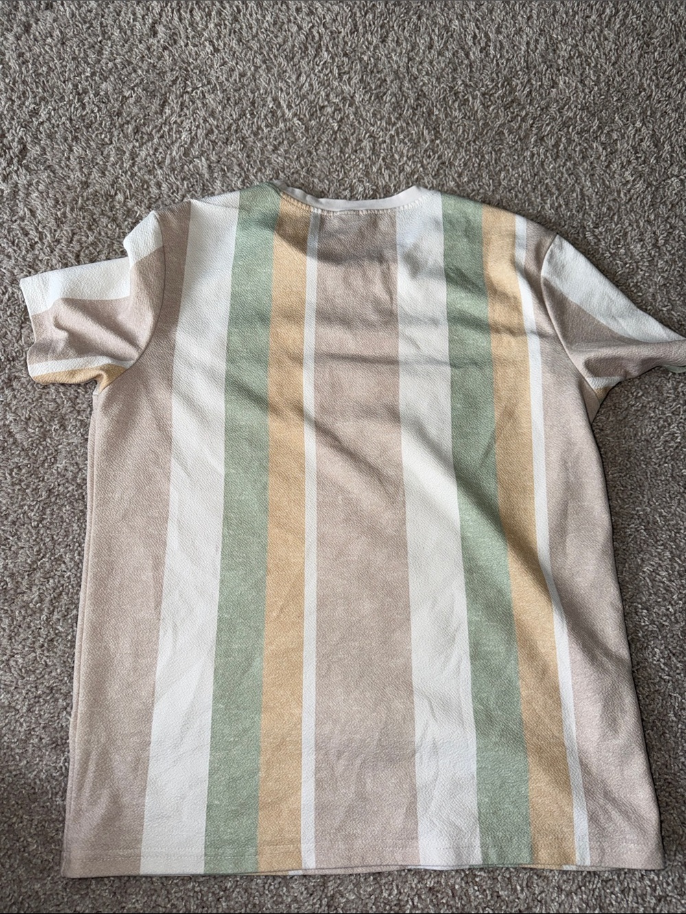 Striped Pastel Tee with Script Logo - Picture 2 of 2